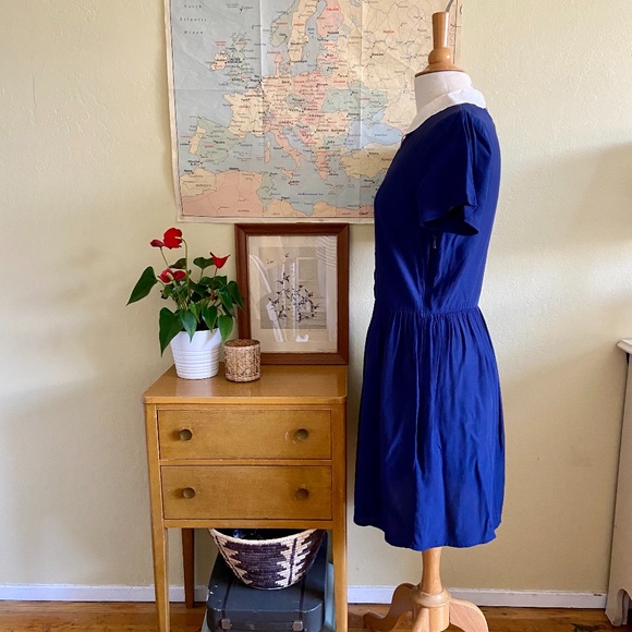 ASOS Navy Vintage Style Prim and Proper Dress - Picture 3 of 5